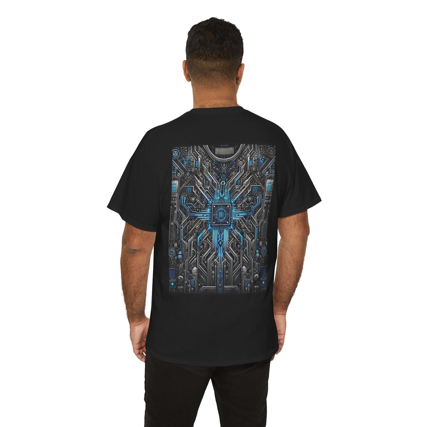 Unisex Heavy Cotton Tee – ‘UNHACKABLE.’ Cyber Shield Graphic Shirt 🔒⚡